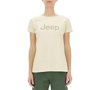 JEEP O102757-M509 J Damen T-Shirt Großer Aufdruck J23S Almond/Gobi Sand XL
