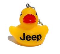 Jeep Schlüsselanhänger mit Quietschende gelbe Ente, offizieller Merchandise-Artikel, Goldgelb, 2 x 2.25 x 2"