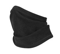 JEEZAO Unisex Halstuch, Schlauchschals,Polar Fleece,Multifunktions Loop Schal Mütze zum Motorrad,Ski,Fahrradfahren,Joggen im Winter. (Schwarz)