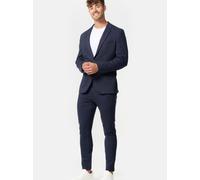 Jeff Anzug 2-Teiler Herren Slim Fit Viskose blau, 54