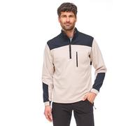 Jeff Green Herren Microfleece Pullover Jenson - Funktions- und Outdoor Pullover mit Thermofunktion, Größe:M, Farbe:Grey Beige/Black