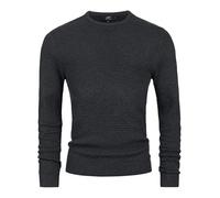 JEFF Herren JFAbram Crew Neck Klassischer Strickpullover mit Rundhalsausschnitt | Herrenpullover Feinstrick-Pullover für Männer Charcoal Mix, L