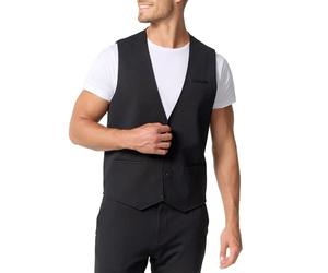 JEFF Herren JFEzra Weste mit Viskose-Anteil | Anzugweste Herrenweste Black, 46
