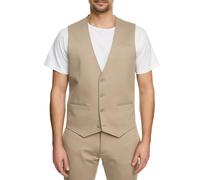 Jeff Anzugweste Herren Slim Fit Jersey beige, 56