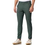 JEFF Herren JFLuke Stoffhose mit 4 Taschen | Stretch Hose Herrenhose für Männer Green Herringbone, 30/30