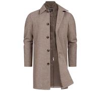 JEFF Herren JFTyler Klassischer Herrenmantel mit Strickeinsatz | Winterjacke Mantel für Männer Brown mix, 3XL
