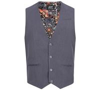 Indicode JEFF Herren Nikolaj Plain Weste mit Viskose-Anteil | Anzugweste Herrenweste Navy 56