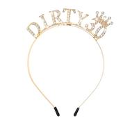 Jeffdad 30. Geburtstag Frauen Gold, Geburtstagskrone Haarreif 30 Geburtstag Krone Deko Glänzend Stirnbänder 30th Birthday Kopfschmuck für Frauen Geburtstagsparty Deko Party Accessoires