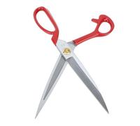 Jeffergarden Stoffschere, Edelstahl, Schneiderschere mit Fadenschere, 2-teilig, Ergonomischer Gummigriff, Präzises Schneiden Zum Nähen, Basteln, Schneidern, Bürogebrauch (Roter Griff 11 Zoll)