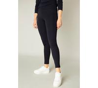 Jeggings BASE LEVEL "Ornika", Damen, Gr. 44, N-Gr, blau (navy dunkelblau), Web, Obermaterial: 65% Viskose, 30% Polyamid, 5% Elasthan, unifarben, figurbetont knöchelfrei, Hosen Jerseyhose, Bequemes Mat