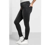 Jeggings in Power-Stretch-Qualität, mit Schlupfbund, black Denim, Gr.44