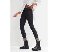 Jeggings BONPRIX "Leggings in Jeansoptik aus Baumwoll-Mix", Damen, Gr. 48/50 (XL), N-Gr, schwarz (schwarz denim), Jersey, Obermaterial: 70% Baumwolle, 25% Polyester, 5% Elasthan, unifarben, skinny fit