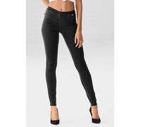 Jeggings BUFFALO, Damen, Gr. 46, N-Gr, schwarz (schwarz, jeans), Strick, Obermaterial: 69% Baumwolle, 21% Polyester, 8% Viskose, 2% Elasthan, unifarben, figurbetont, Hosen Jeggings, mit Taschen (33261