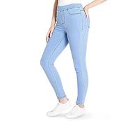 Jeggings Damen Stretch, Bequem High Waist Pants Women Tragen, Dehnbar Jeggings Damen Kleidung, Stylisch und Schmeichelhaft High Waist Jeans Jeggings, Hellblau - CityComfort