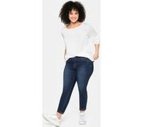 sheego Jeggings mit Gummibund und Gürtelschlaufen, blau, 50 dark blue Denim