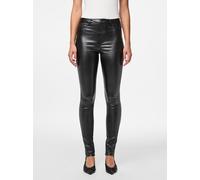 Jeggings PIECES "PCHIGHSKIN WEAR GLITTER JEGGINGS NOOS BC", Damen, Gr. L (40), N-Gr, schwarz detail:glitter, Web, Obermaterial: 77% Viskose, 20% Nylon, 3% Elasthan, Glitzermuster, unifarben, skinny fi