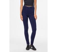 Jeggings PIECES "PCHIGHSKIN WEAR JEGGINGS", Damen, Gr. L (40), N-Gr, blau (maritime blau), Web, Obermaterial: 77% Viskose, 20% Nylon, 3% Elasthan, unifarben, slim fit lang, Hosen Jeggings, Viskosemisc