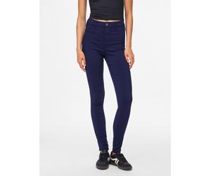 Jeggings PIECES "PCHIGHSKIN WEAR JEGGINGS", Damen, Gr. L (40), N-Gr, blau (maritime blau), Web, Obermaterial: 77% Viskose, 20% Nylon, 3% Elasthan, unifarben, slim fit lang, Hosen Jeggings, Viskosemisc