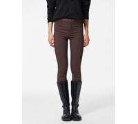 Jeggings PIECES "PCHIGHSKIN WEAR JEGGINGS", Damen, Gr. L (40), N-Gr, hot fudge, Web, Obermaterial: 77% Viskose, 20% Nylon, 3% Elasthan, unifarben, slim fit lang, Hosen Jeggings, Viskosemischung, skinn