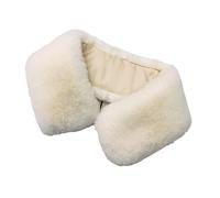 Jegsnoe Flauschiger Winter-Kunstfellkragen für Damen, Kunstfell, weich, warm, dick, warm, 55 x 17 cm, Beige 2, 6 3/4