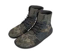 Jeiento Mens Mandala Blume Kolibris High Top Sneaker Breite Zehe PU Leder Barfuß Schuhe Minimalistische Zero Drop Tennisschuhe Casual Schuhe,39 EU