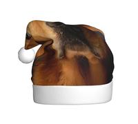 JEJEA Golden Retriever1 Print Gorros De Navidad Para Erwachsene Weihnachtsmannmützen für lustige Weihnachtsmützen für Weihnachtsfeier