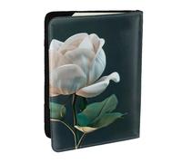 JEJEA Reise-Organizer mit 3D-Blumendruck, Kreditkartenetui, Reisepasshülle, Brieftasche, für Reisen, Schwarz , Einheitsgröße