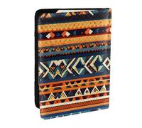 JEJEA Reise-Organizer mit afrikanischen Nationalmustern, Kreditkartenetui, Reisepasshülle, Brieftasche, für Reisen, Schwarz , Einheitsgröße