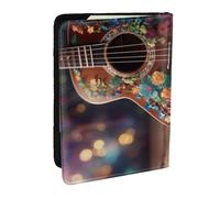 JEJEA Reise-Organizer mit Blumenmuster, Kreditkartenetui, Reisepasshülle, Brieftasche, für Reisen, Schwarz , Einheitsgröße