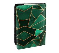 JEJEA Reise-Organizer mit geometrischem Muster, Schwarz und Gold, für Kreditkarten, Reisepasshülle, Reisepasshülle, Schwarz, Einheitsgröße