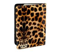 JEJEA Reise-Organizer mit Leopardenmuster, Kreditkartenetui, Reisepasshülle, Brieftasche, für Reisen, Schwarz , Einheitsgröße