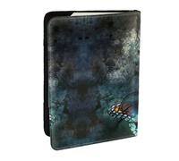 JEJEA Reise-Organizer mit Schmetterlings-Uhren-Aufdruck, Kreditkartenetui, Reisepasshülle, Brieftasche, für Reisen, Schwarz , Einheitsgröße