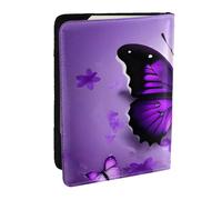 JEJEA Reise-Organizer mit schönem Schmetterlings-Aufdruck, Kreditkartenetui, Reisepasshülle, Reisepasshülle, Brieftasche, für Reisen, Schwarz , Einheitsgröße