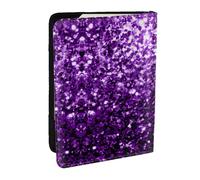 JEJEA Schöner Reise-Organizer mit Glitzer-Aufdruck, Kreditkartenetui, Reisepasshülle, Reisepasshülle, Brieftasche, für Reisen, Schwarz , Einheitsgröße