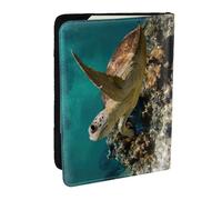 JEJEA Sea Turtle1 Reise-Organizer, Kreditkartenetui, Reisepasshülle, Reisepasshülle, Brieftasche, für Reisen, Schwarz , Einheitsgröße