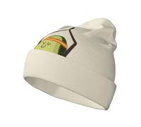 JEJEA Warme Wintermütze mit niedlichem Avocado-Druck, Unisex, modisch, Strickmütze, warme Mütze für Erwachsene, kaltes Wetter, Totenkopfkappe, Schwarz, Schwarz , Einheitsgröße