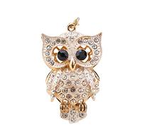JekyTMP Strass Eulen Schlüsselanhänger, Süßer Anhänger für Damen-Handtasche, Auto Schlüsselketten Anhänger, Tasche Zusätze, Handtasche Deko, Keyring, Keychain für Autoschlüssel, Schlüsselring, Weiss