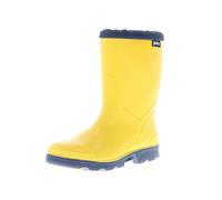Jela Kinder Mädchen Jungen wasserdicht Gummistiefel Regenschuhe Stiefelette gelb, Größe:34, Farbe:Gelb