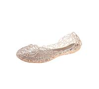 Jelly Sandalen Damen Sale Hohl Flach Gelee Sandaletten Bird-Nest Ballett Weich Plastik Schuhe Strandballerinas Transparente Sandale Slip-Ons Flache Schuhe rutschfeste Atmungsaktive Strandschuhe