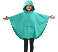 JEMIDI Kinder Regenponcho Wasserdicht - Regencape für Jungen und Mädchen - Atmungsaktiver Unisex Regenmantel - Regencape Kinder - Regenschutz Poncho Kinder versch. Größen