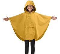 JEMIDI Kinder Regenponcho Wasserdicht - Regencape für Jungen und Mädchen - Atmungsaktiver Unisex Regenmantel - Regencape Kinder - Regenschutz Poncho Kinder versch. Größen