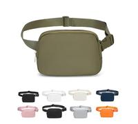 JENCVNL Bauchtasche Damen Gürteltasche Herren, Nylon Hüfttaschen Mode Brustbeutel Umhängetasche Crossbody Bag mit verstellbarem Riemen für Laufen Wandern Training Reisen (Khakigrün)