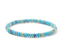 JENCVNL Perlenarmband für Frauen,4mm Naturstein Armband, Naturstein Perlen Armband,Perlenarmband für Damen,Edelstein Armbänder,Schmuck Yoga Geschenk Kaiserlicher Stein (Blau)