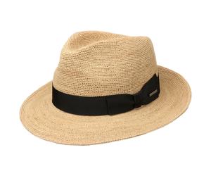 Jenkins Crochet Fedora Strohhut by Stetson natur XXL (62-63 cm)