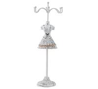 Jenngaoo Schmuckpuppe Ständer mit Abnehmbarer Halterung, Schmuckständer Puppe Vintage Design, Tischhalter für Halsketten, Ohrringe und Armbänder, Dekorative Schmuckaufbewahrung für Schlafzimmer (#1)