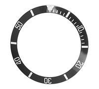 Jenngaoo Uhr Lünette, Uhrenlünetteneinsatz, Aluminium Uhrenlünetteneinsatz, Nummernmarkierungen, Armbanduhrschlaufe, Ersatz Uhrenlünetteneinsatz, Uhrenzubehör (Schwarz)