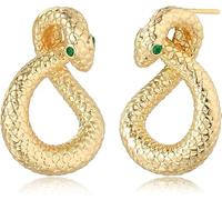 Jenosy 18K Vergoldet Schlange Evil Eye Goldene Ohrringe Damen Huggie Ohrringe Ohrstecker Hypoallergenic Modeschmuck für Frauen