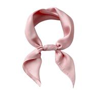 jerbro Damen Chiffon Seidentuch Schals Seidenschal Bandana Halstuch Kopftuch Geschenk Frauen Mädchen Halloween Karneval Kostüm Zubehör 60 * 60 cm (Lichtrosa, 70 * 70cm)