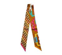 JERLA 100% Maulbeerseide, Schal, Kopfhaarband, Handtaschengriff, Krawattenbündel, Halstuch, Schal für Damen, Moderne Schnalle, Braun, 33.5"×1.97"