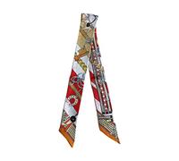 JERLA Damen Glas Seidenschal, Trensenzaum orange, 33.5"×1.97"